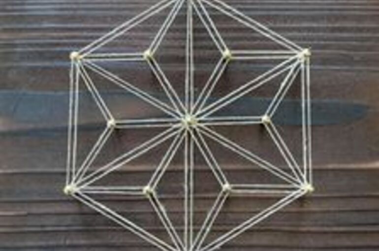 一筆糸掛け麻柄